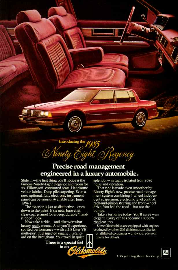 1985 Oldsmobile Auto Advertising